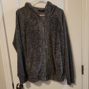 Doe And Rae Gray Zipup Hoodie Size Large